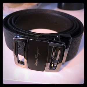 Black Ferragamo Belt